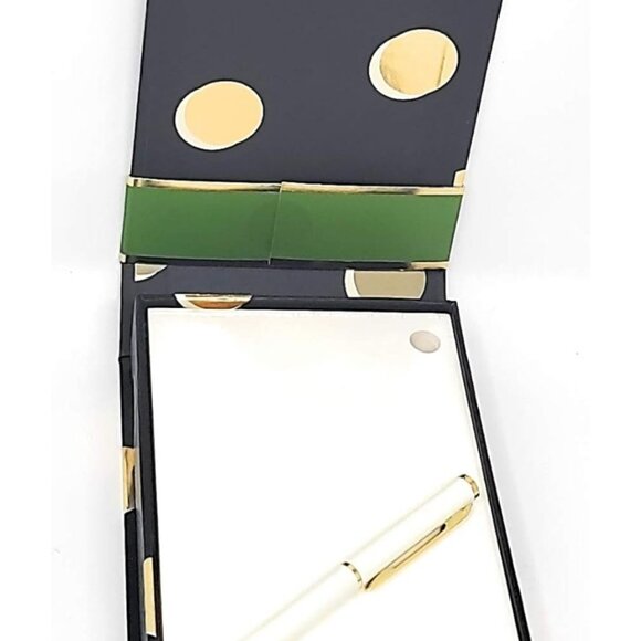 Kate Spade NWT Loose Noteholder with Pen and Gold Dots - Picture 1 of 4